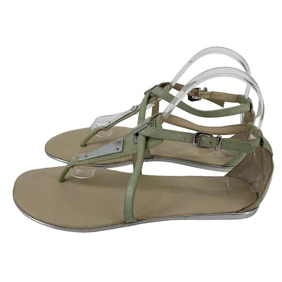 Franco Sarto Women's 7.5 Aisha, Mint adjustable strap thong sandals - Picture 2 of 6